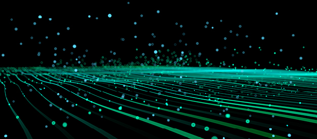 Social media-related images on buttons stacked in a pile