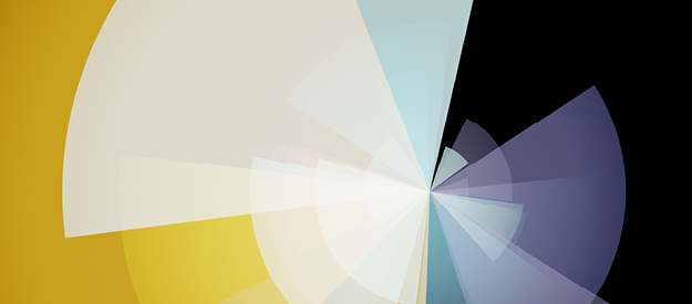 An abstract design of swirling colors and shapes