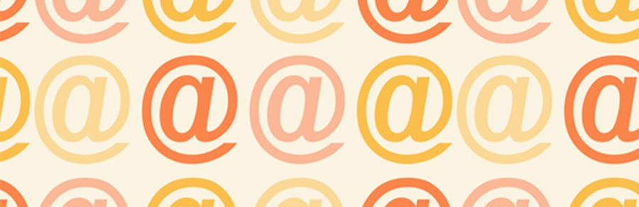 Event promotional image showing cascading at signs of various shades of orange